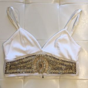 Crop top with gold embellishments